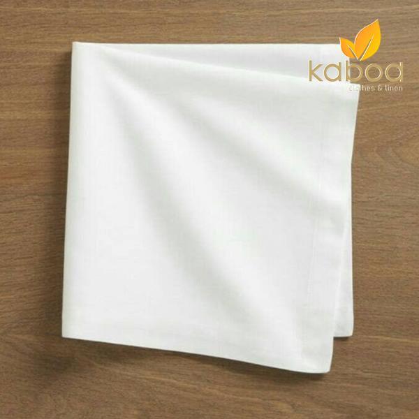 Serbet/napkin full cotton/damask polos putih - Napkin Putih