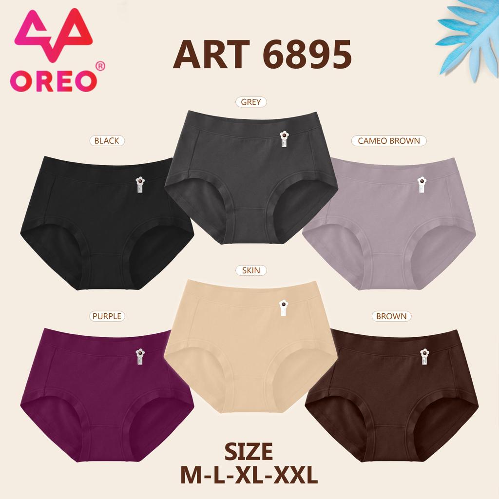 OREO[12PCS]-6895 Celana Dalam Wanita Seamless Katun Premium | CD Wanita Lembut, Adem, Stretch, Tidak