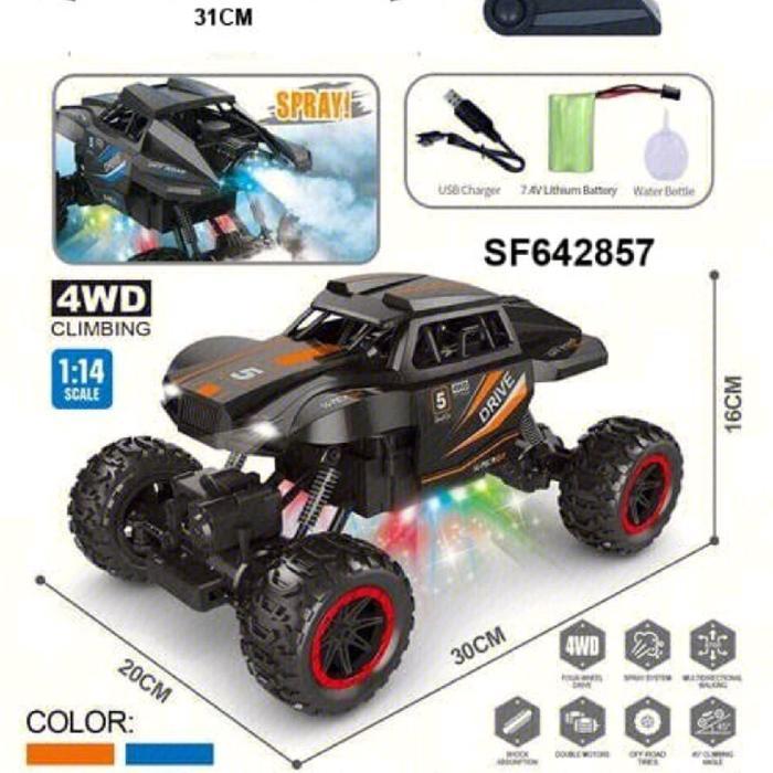 Klik Toys Mobil Remot Control Rc Rock Crawler 4 WD Scale 1:14 Remot Kontrol - Climber 4 WD