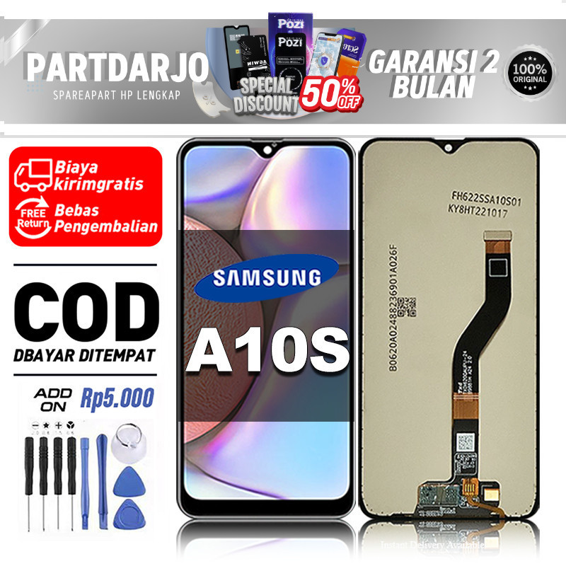 LCD Samsung A10S Touchscreen Fullset-Original Compatible For Glass Touch Screen Digitizer ori-asli C