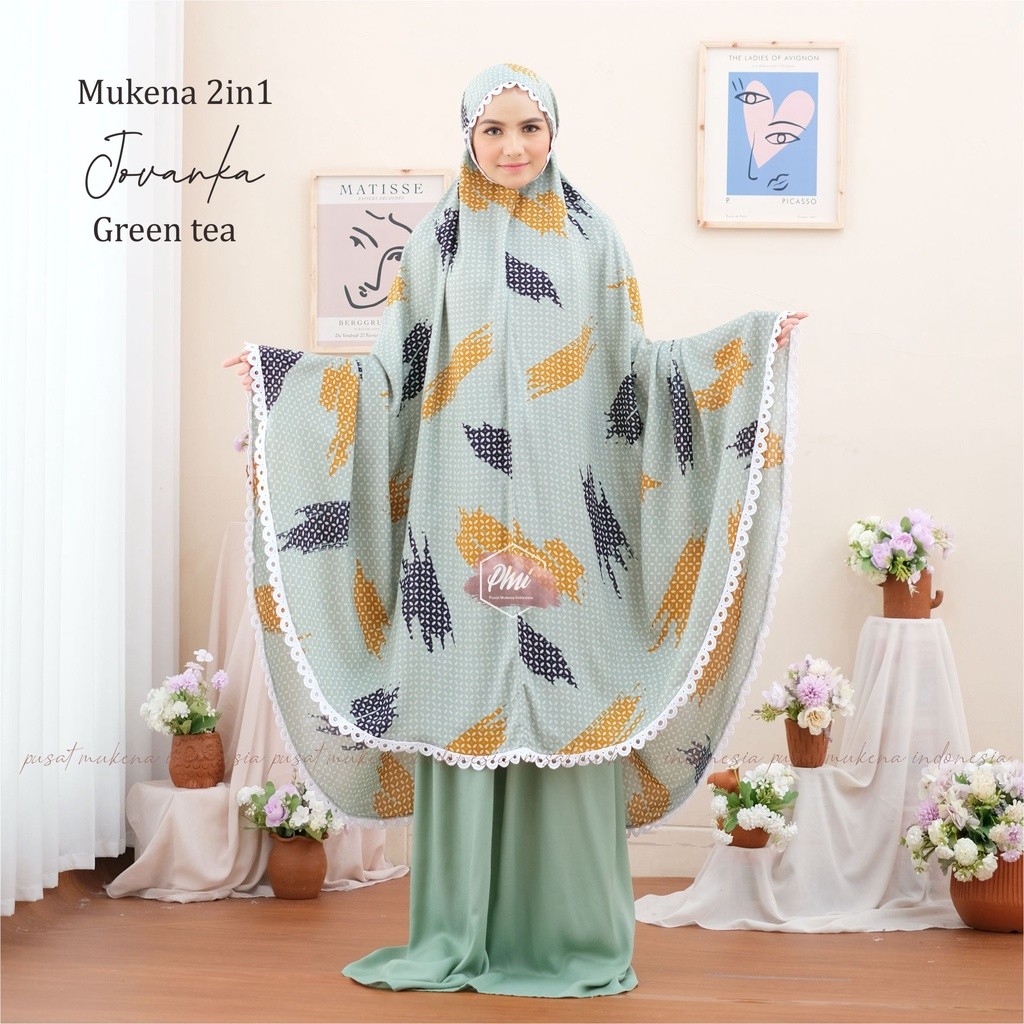 new Pusat Mukena Indonesia - Mukena Dewasa Rayon 2in1 Jovanka