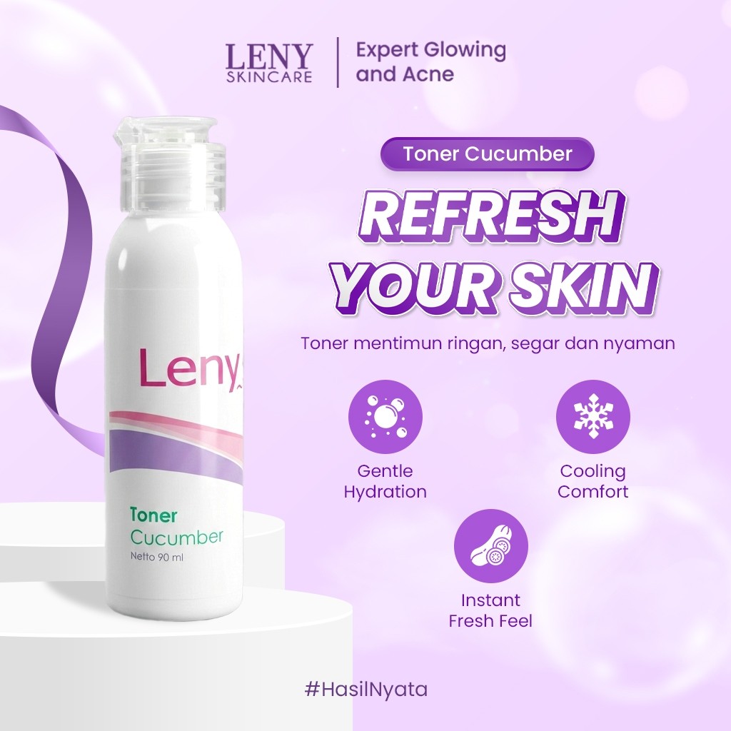 LENY SKINCARE Toner Cucumber 100ml Penyegar Wajah Ekstrak Mentimun