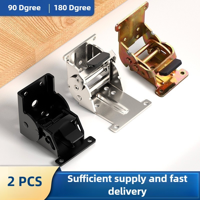 2 Buah Braket Lipat 90/180 Derajat, Braket Penyangga Ekstensi Kunci TopDirect, Engsel Lipat Pengunci
