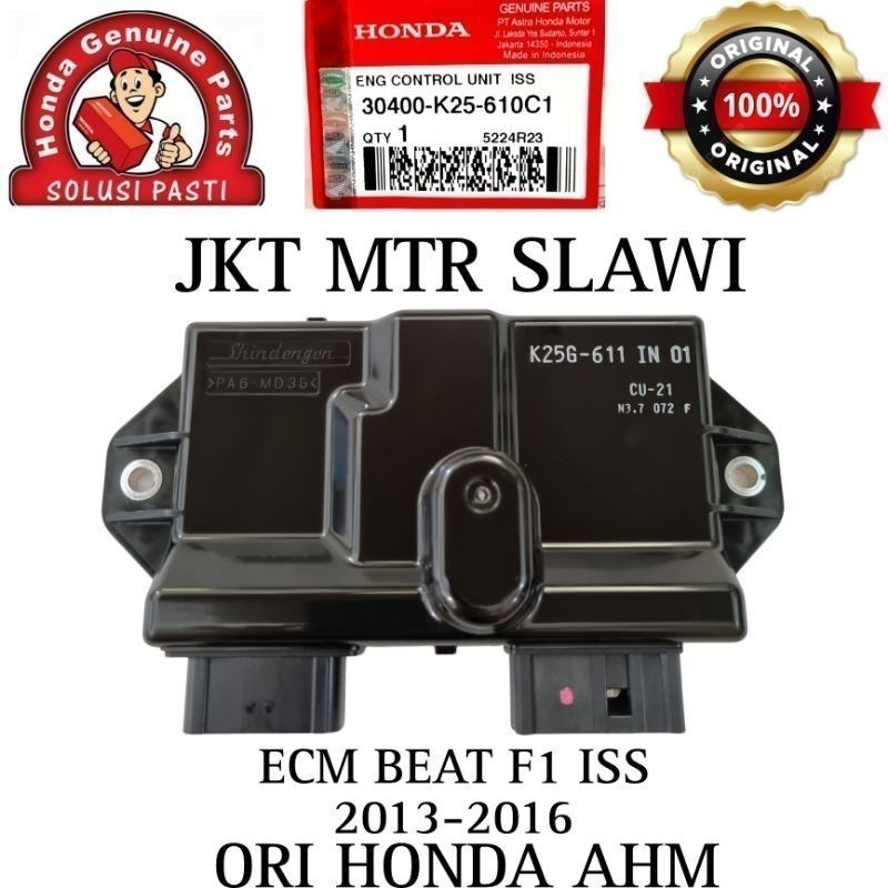 30400-K25-610C1 Ecu, ecm, cdi beat f1, scoopy f1 2013-2016 iss idling stop, asli honda ahm ori honda