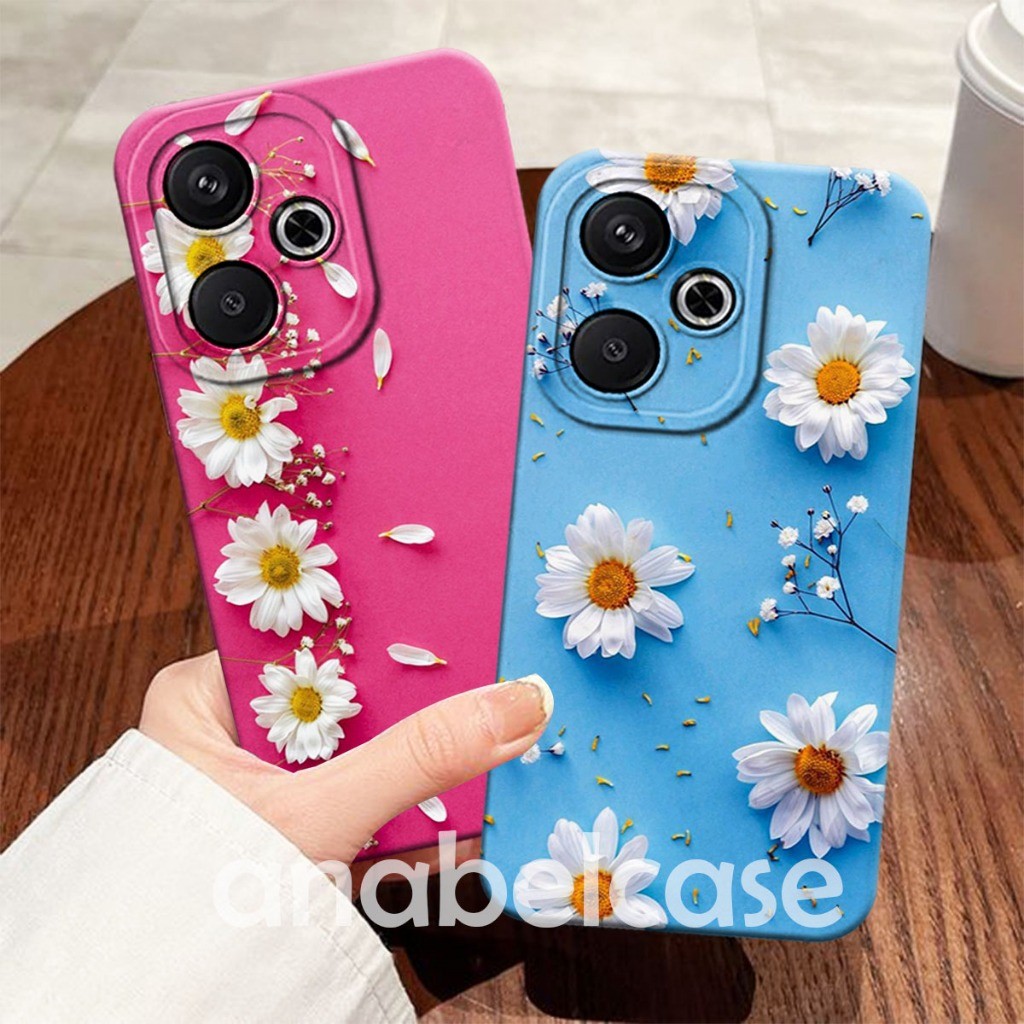 Softcase XIAOMI REDMI 13/ POCO M6 4G 2024 TERBARU Motif Bunga Daisy Cantik - Flower Daisy Aesthetic 