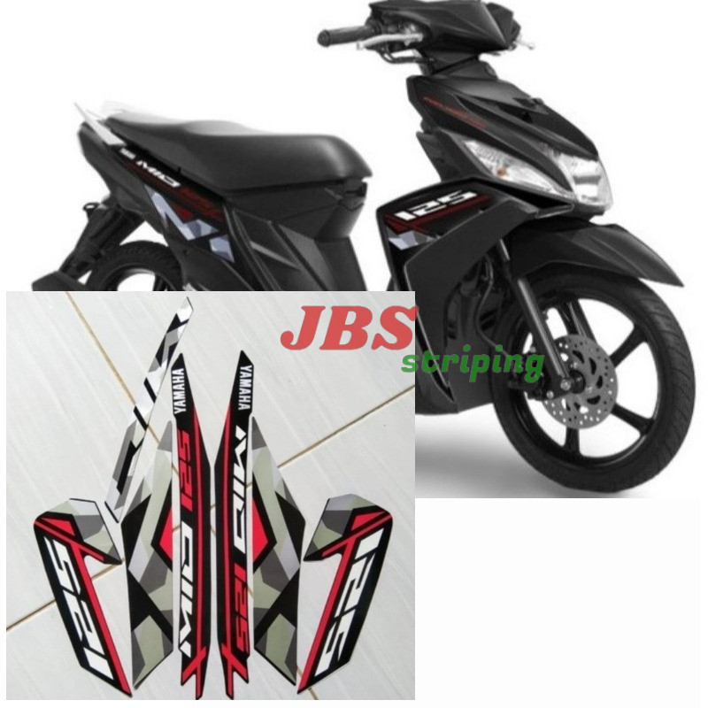striping mio m3 stiker yamaha mio m3 125 2016 hitam