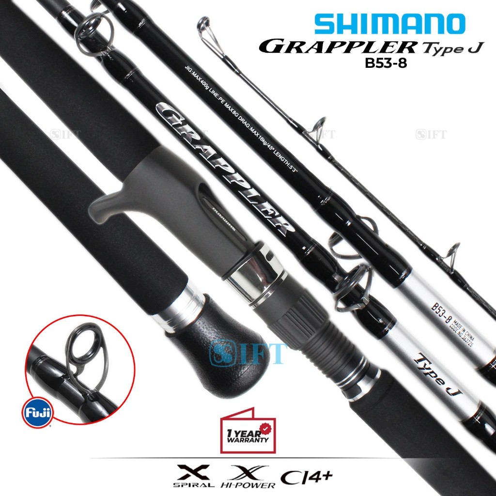 Joran OH SHIMANO GRAPPLER [2025] Type J 165 180 | Fuji Guides CI4+ Seat | Over Head Bait Jigging Sal