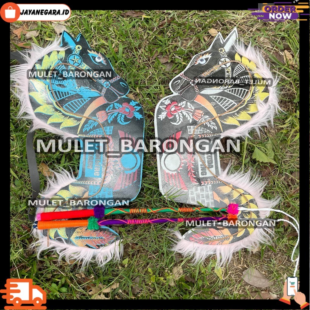 Kuda Lumping Anak Bahan Spon Dengan Tali Panjang Dan Pecut JYN -65