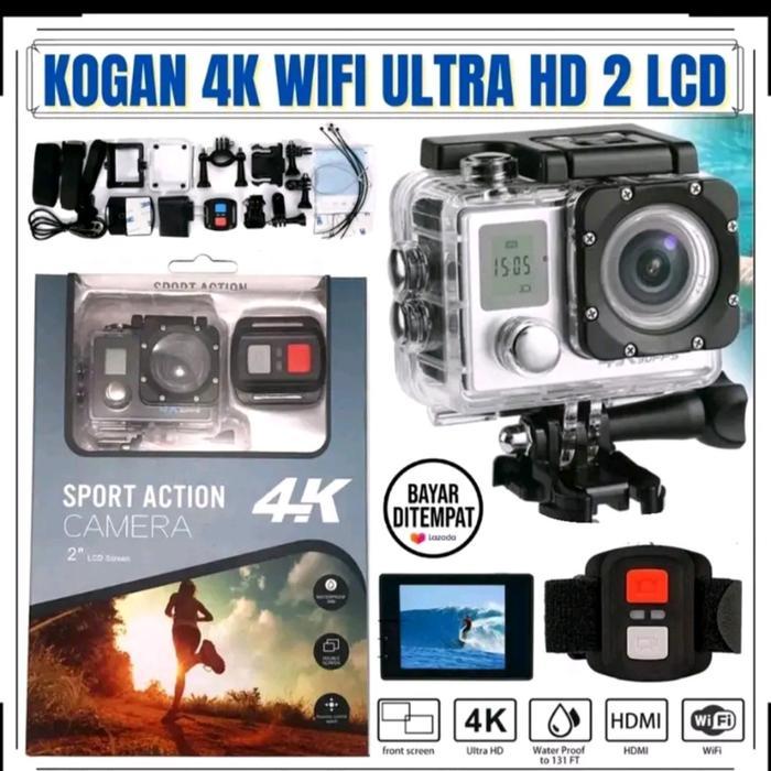 Kamera Sport Action Kogan Wifi 2 LCD + Remote Control 4K Ultra HD Sport Action Cam Remote Control 2 