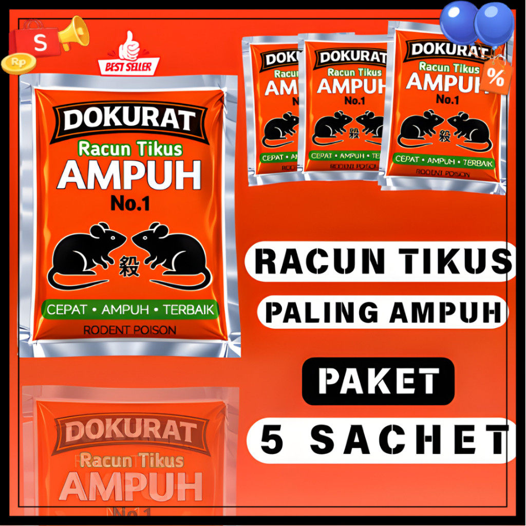 5 PCS RACUN TIKUS MATI KERING OBAT TIKUS BENTUK BERAS HITAM MERAH TIKUS MATI TIDAK BAU RACUN TIKUS S