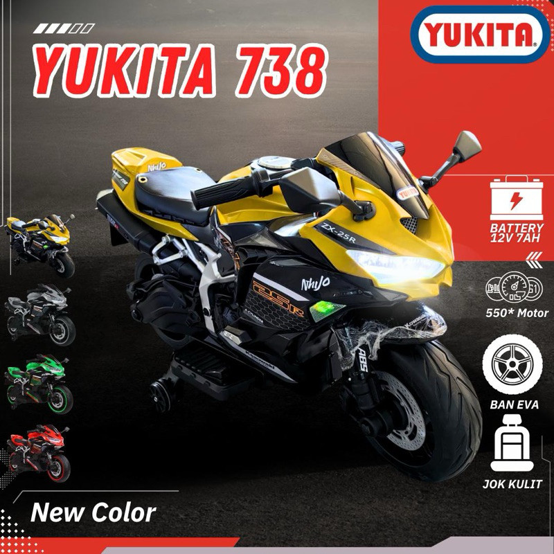 MAINAN ANAK MOTOR AKI ANAK NINJA KOWASAKI NINJA GO - YUKITA 738 MOTOR NINJA ZX25R