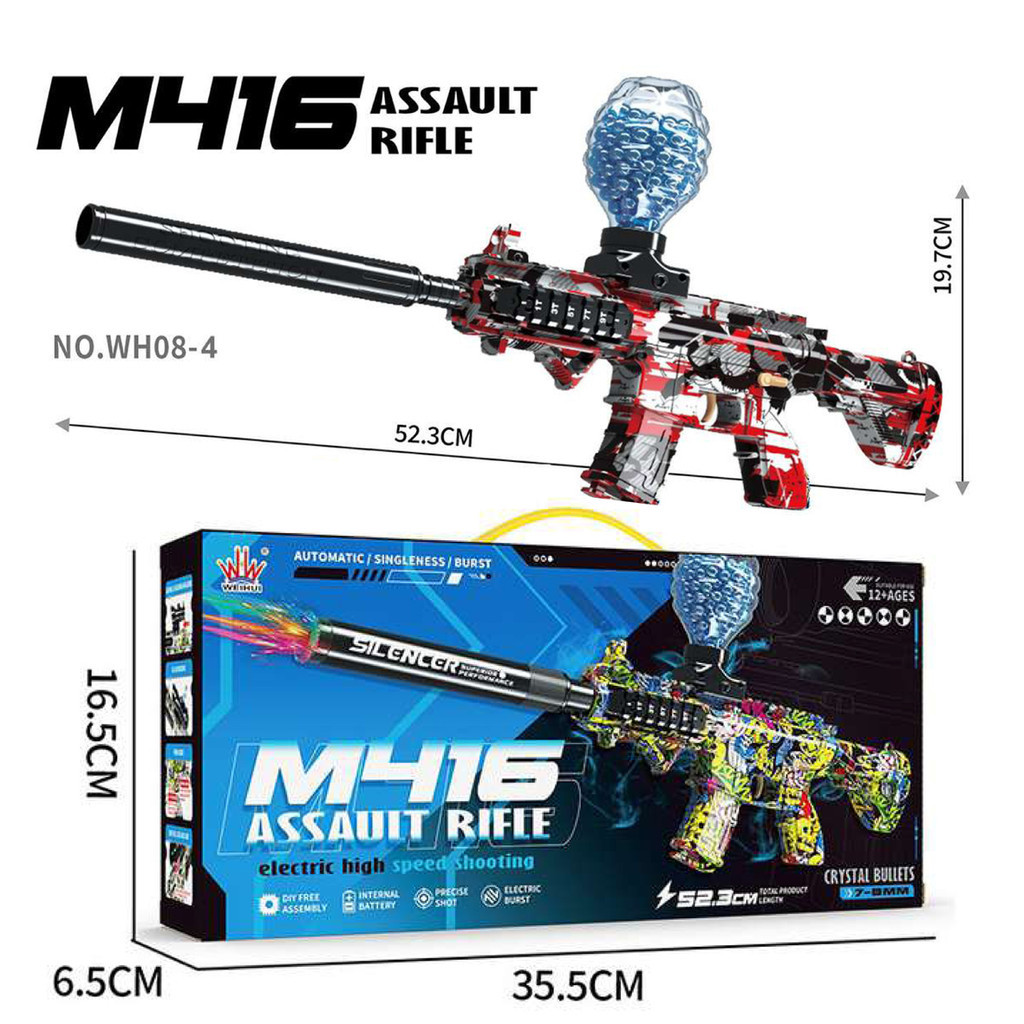 Terlaris Pistol Mainan Anak M416 Peluru Gel Electric Water Gel Blaster Gun Mainan Tembakan Anak Laki