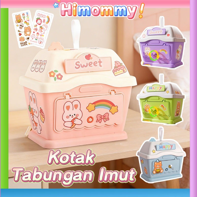 Celengan Anak Brankas Celengan Rumah Kelinci Imut Mainan Tabungan ATM Untuk Hadiah Ulang Tahun Anak 
