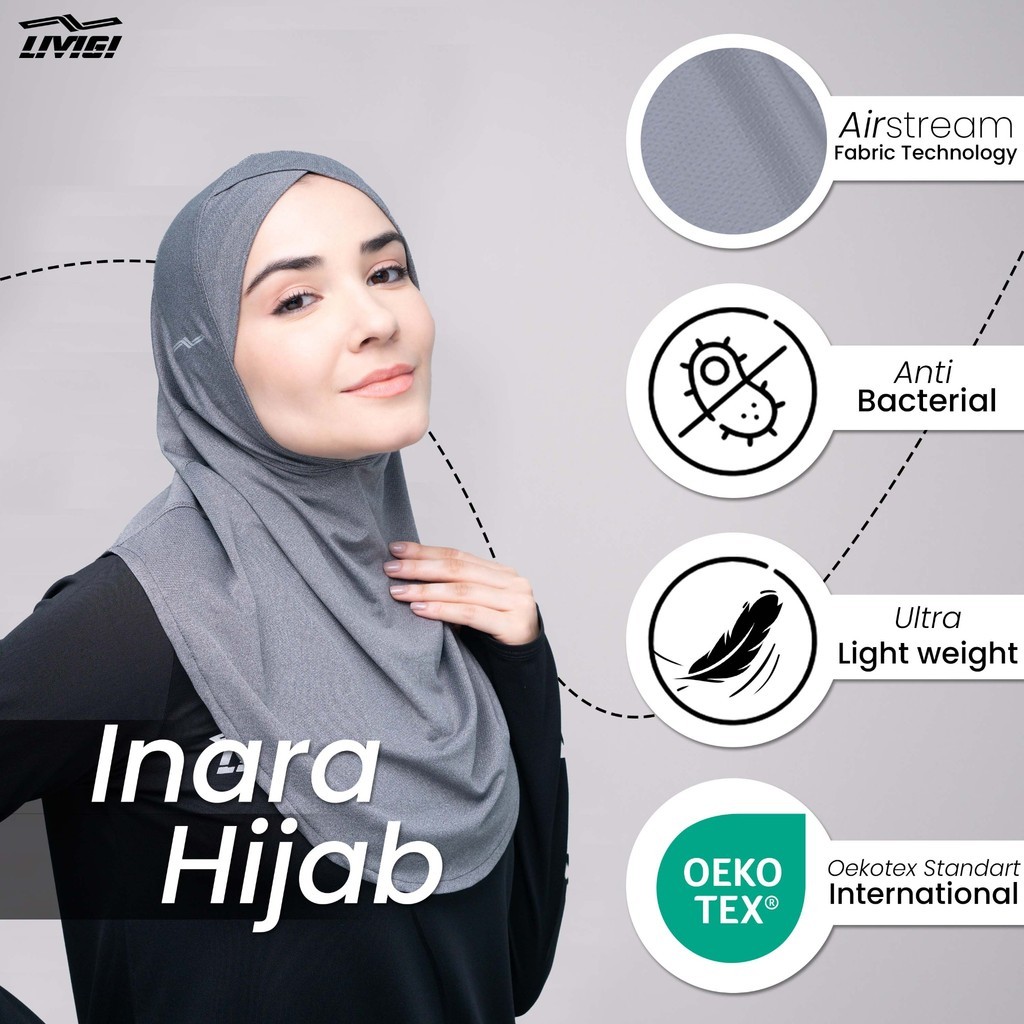 Livigi - Sport hijab Inara series - Kerudung Olahraga