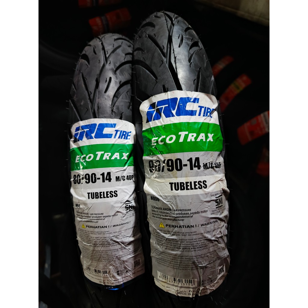 PAKET BAN IRC 70/90-14 + 80/90-14, 80/90-14 + 90/90-14 IRC ENVIRO / ECOTRAX TL