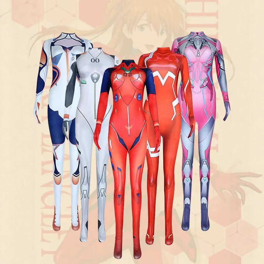 Halloween bodysuit DVA Daji Zero Two Overwatch Kiana Ayanami Rei cosplay Evangelion