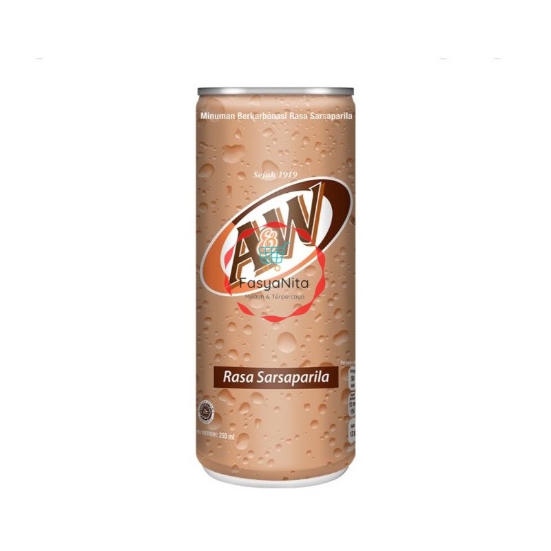 (instant saja) A&W Sarsaparila aw minuman kaleng 250ml - Fasyanita Online Fresh Mart Denpasar