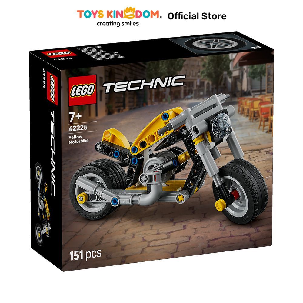 Toys Kingdom Lego Technic Yellow Motorcycle Set 151 pcs 42225 - Kuning Balok Susun Building Blocks M
