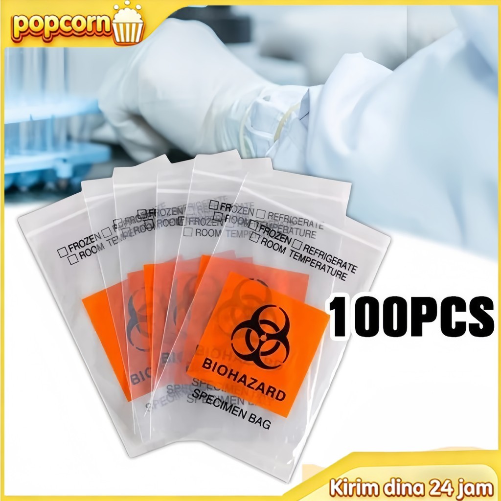 100pcs Specimen bag / Biohazard 15x25
