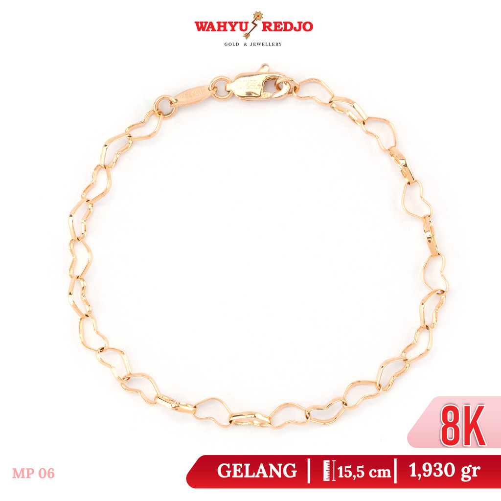 Gelang Emas Rantai Love 8K UBS Wahyu Redjo Non Pameran