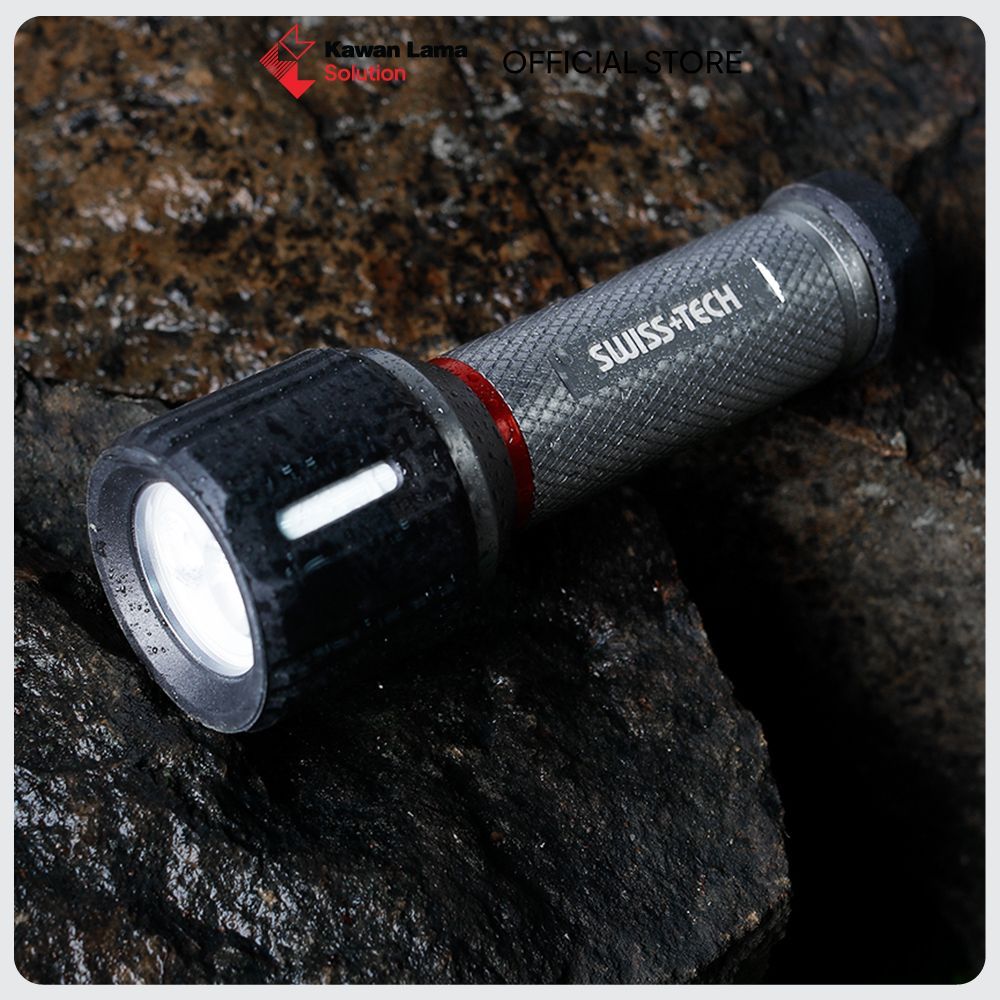 KLS Swiss Tech Senter Led 300 Lumens - Mix Flashlight Senter