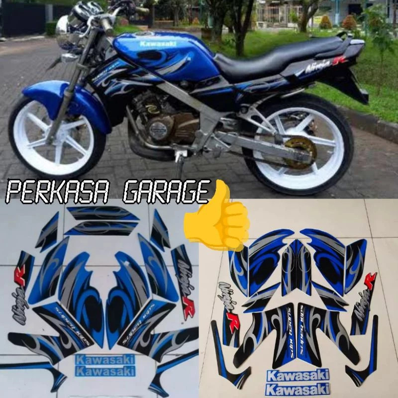 STIKER STRIPING NINJA R 2013 BIRU