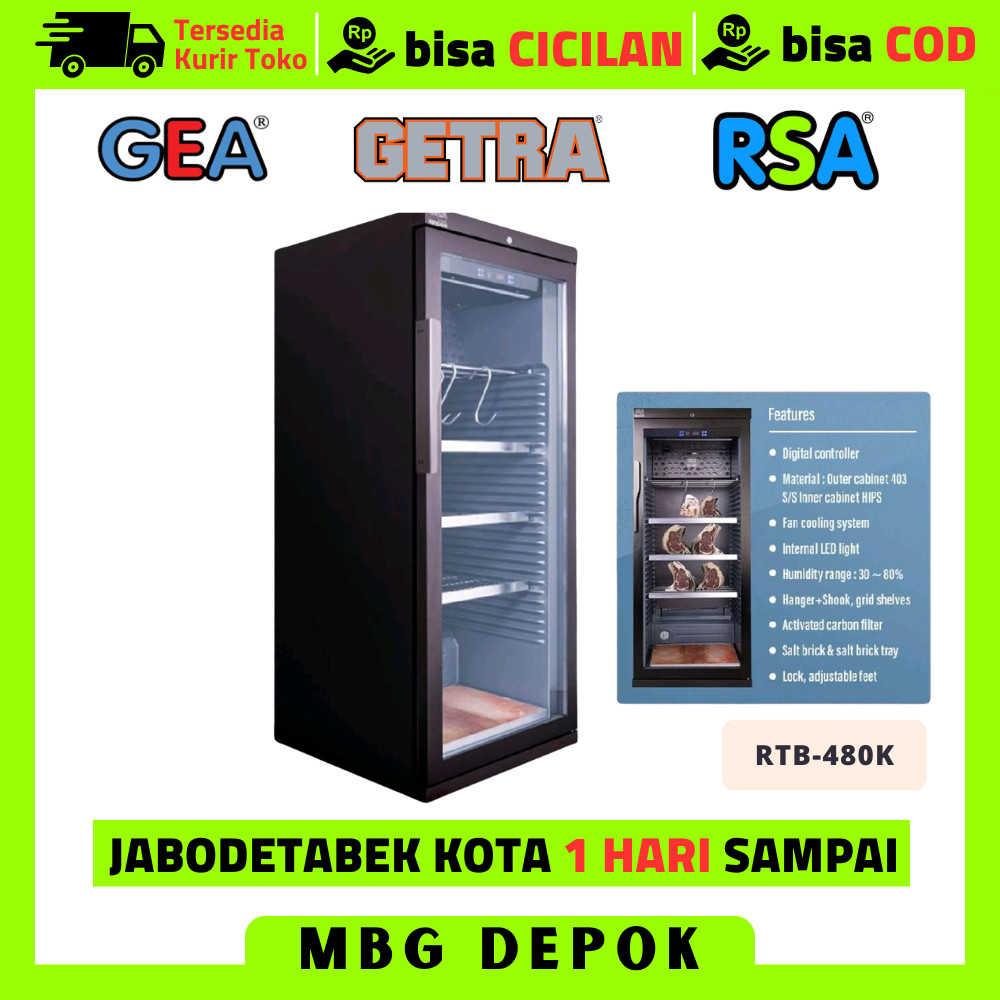 Kulkas Penyimpanan Daging Segar Gea RTB-480K Meat Ager Showcase