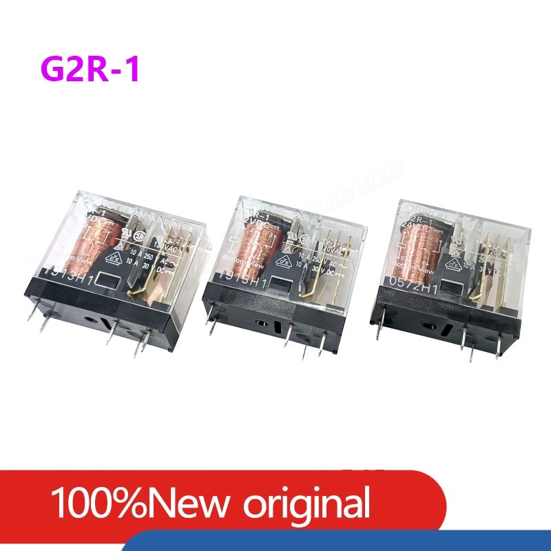 G2R-1 G2R-2 G2R-1A-E G2R-1-E DC5V DC12V DC24V G2R-2 110VAC 5/6/8Pin 5/10/16A 250VAC Relay Daya G2R 5