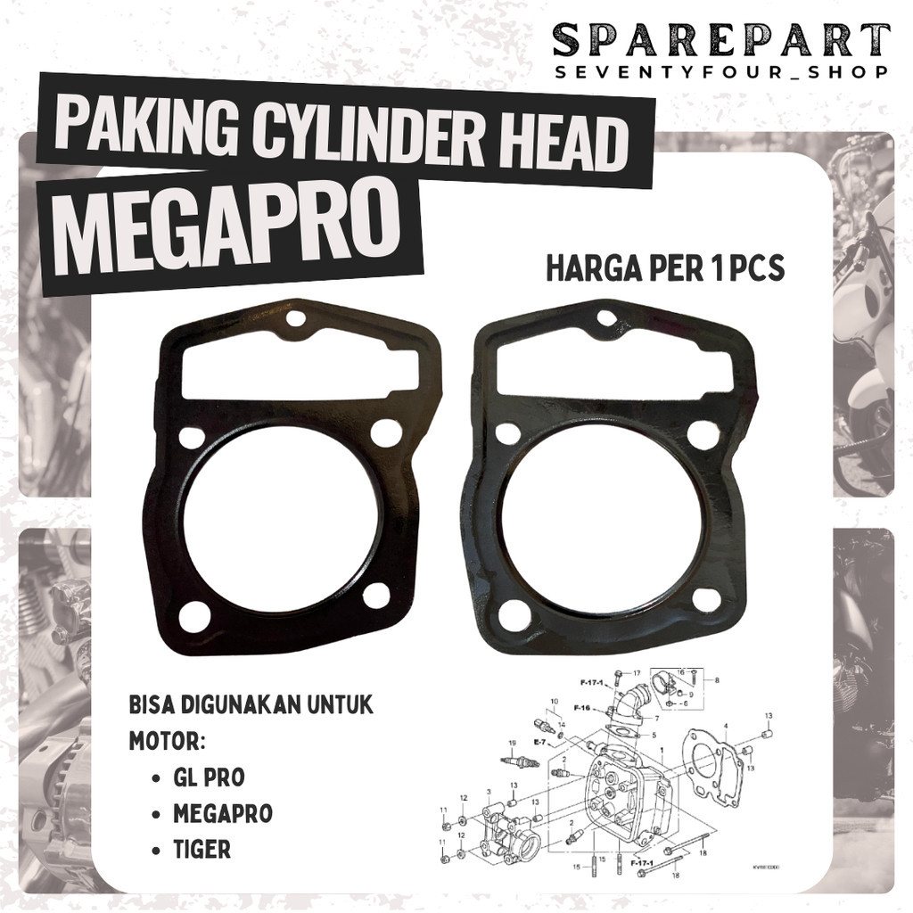 PAKING CYLINDER HEAD GL PRO NEOTECH MEGAPRO TIGER KOP BESI PERPAK GASKET