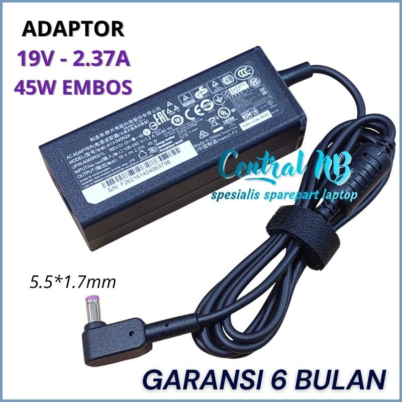 Adaptor Charger Acer Aspire 3 A314-32 A314-32-C3X0 45W Embos -CNB