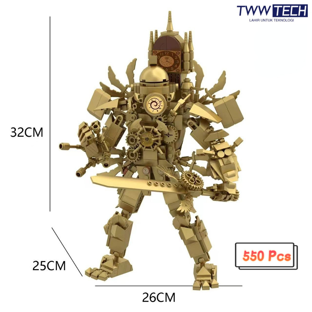 TWW Skibidi Toilet/Titan TV Man/Titan TV Man Murah/Titan TV Man Upgrade/Model Building Blocks/Mainan