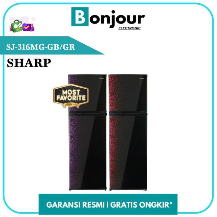 Kulkas Sharp SJ316MG 256 Liter Kulkas 2 Pintu Sharp SJ 316MG // SJ316