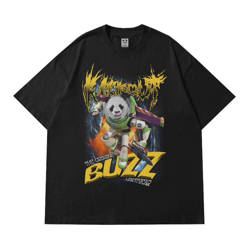 Kickout - Kaos Oversize - Buzz - Hitam - Unisex - Metal Series T-shirt Pria