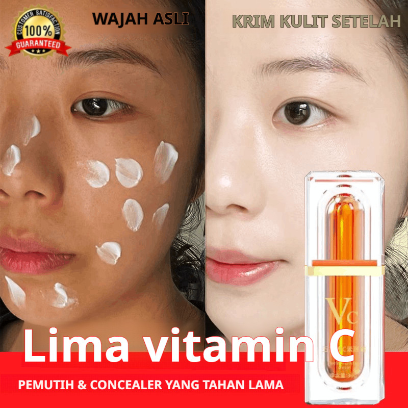 30g VC Cream 5x Vitamin C Pelembab Wajah Cream/Whitening Glowing Skin Ligheten Spots VC Face Cream/5