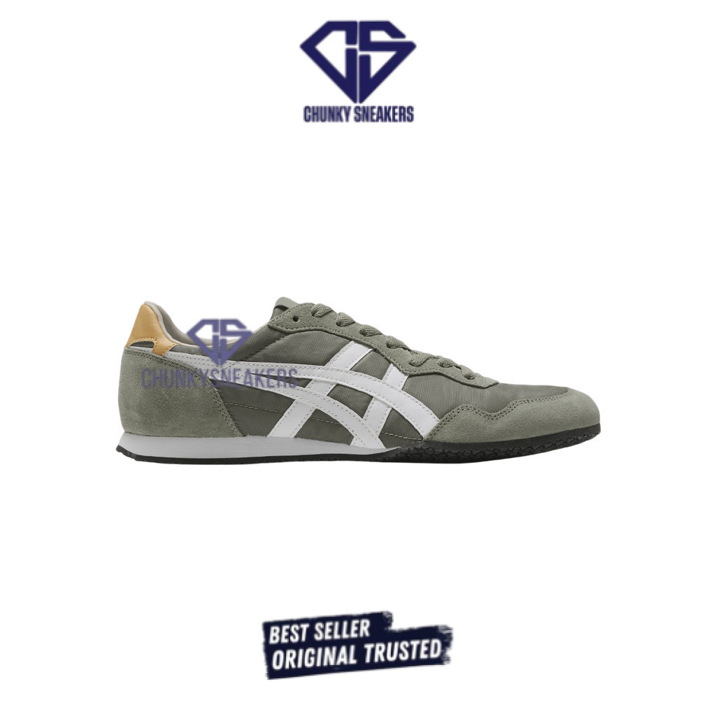 Sepatu Onitsuka Tiger Serrano Burnt Olive White 100%  Original  BNIB