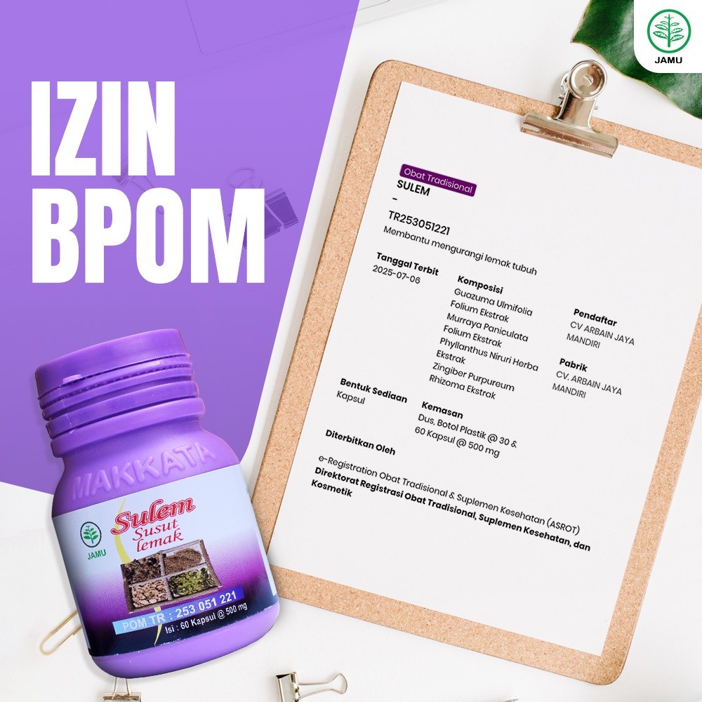 newSlimming SULEM Susut Lemak PENURUN Berat Badan Ampuh Bpom PRIA Dan WANITA Sliming Herbal Kapsul O