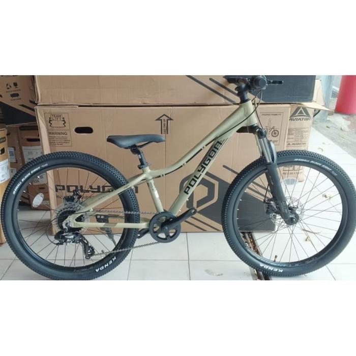 PROMO GASPOLL SEPEDA MTB 24 INCH POLYGON RELIC 2021 GARANSI RESMI - Cream