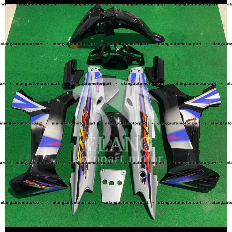 Cover Body set Fiz R Fiz R Fiz r hitam silver Cover Body Set Yamaha Fiz r Termurah