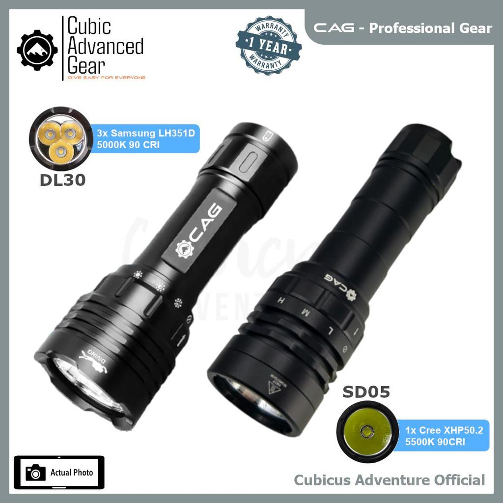 CAG Underwater Spot Light Scuba Diving - Senter Selam Waterproof Penerang Night Dive