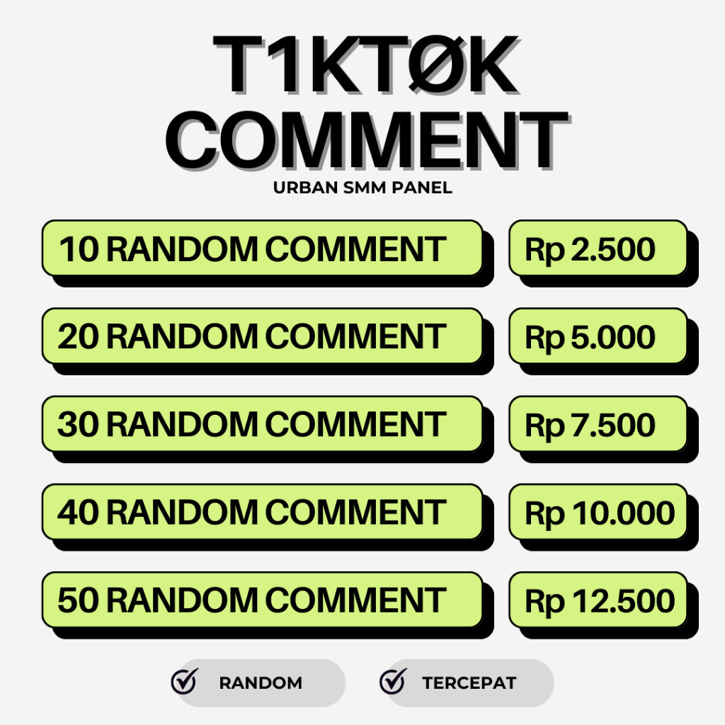 READY  - Tiktok Comment Indonesia Random Mix| Komen Tiktok Indo Mix Random| Komentar Tiktok Acak| Ti