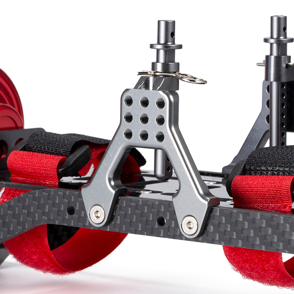 HooCrawler 1/10 RC Crawler Frame Chassis Carbon Rails Aluminum Chassis Frame Kit with Gearbox for SC