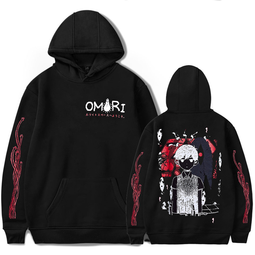 Omori Red Space Hoodie Merch Popular Print Unisex Trendy Casual Streetwear