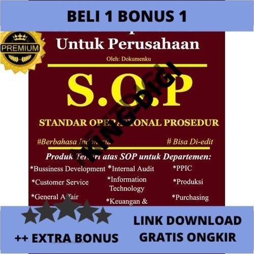 PROMO CONTOH SOP PERUSAHAAN LENGKAP / SOP ORGANISASI KOMPLIT / SOP KANTOR