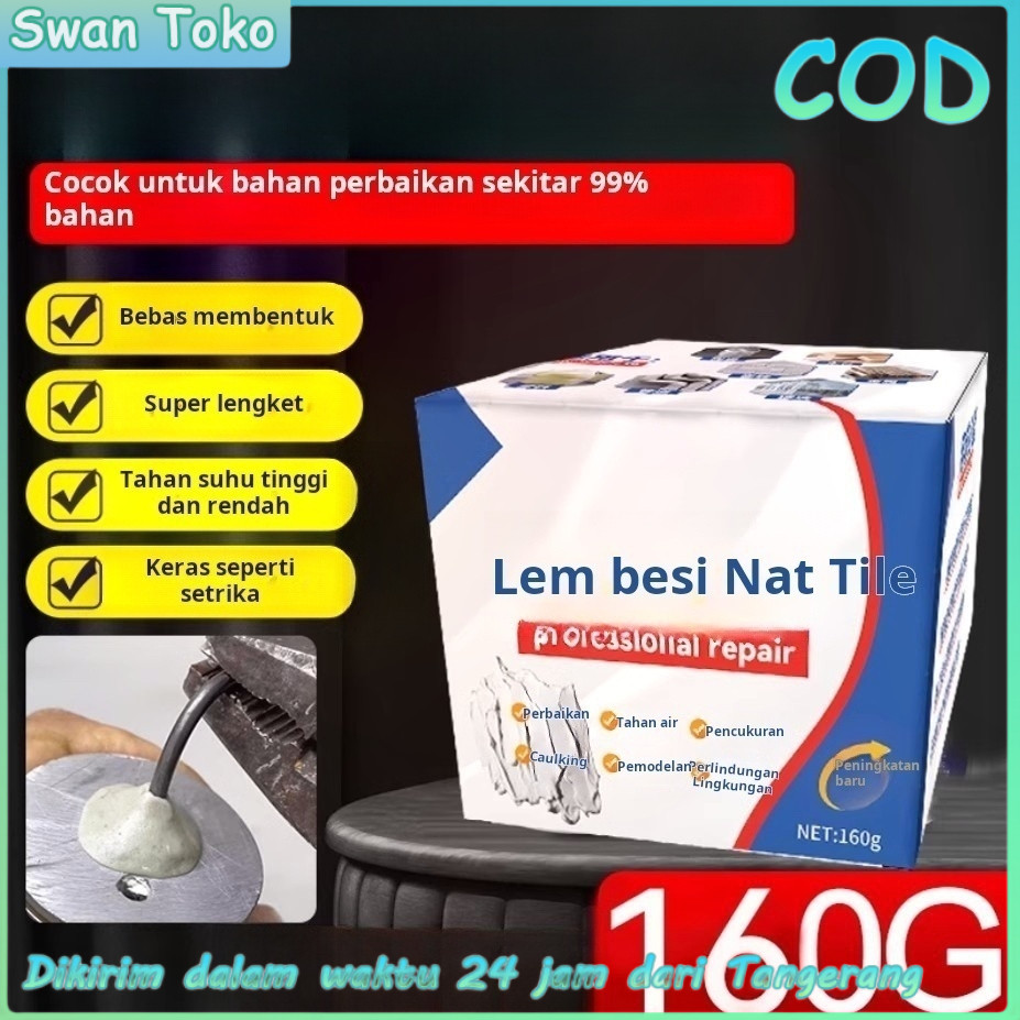 160g Lem Plastik Baja/Lem Logam & Plastik/Lem Logam & Plastik Perekat Kuat Logam/Plastik/Keramik Tah