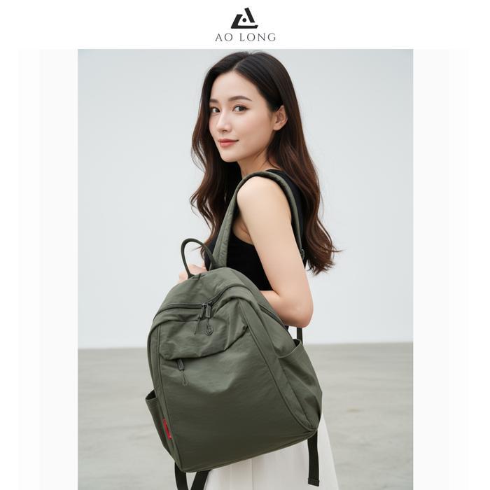 AOLONG Ransel ALENA 8312# - Tas Ransel Wanita Fashion Sekolah Bahan Parasut Anti Air Bisa COD Dewasa
