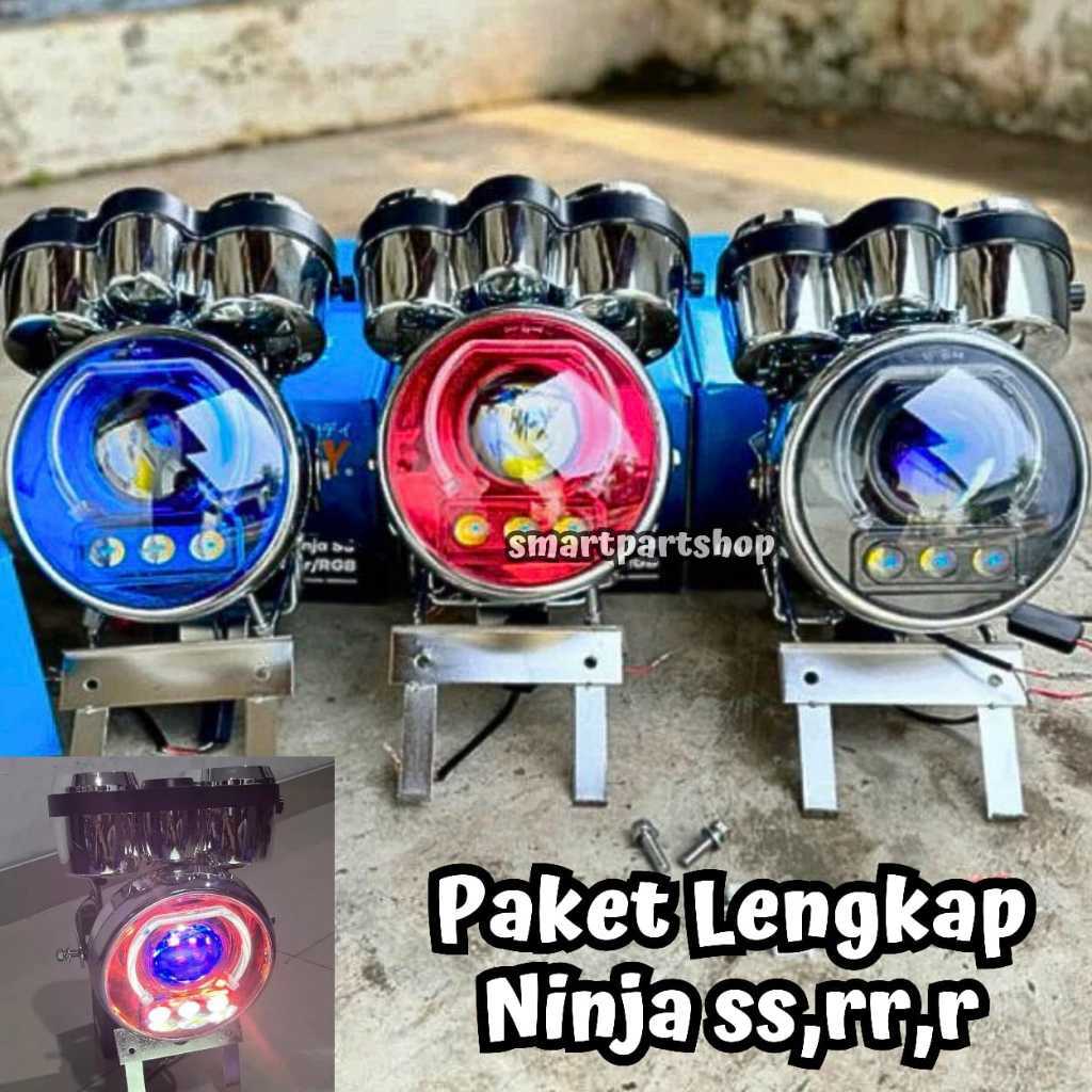 PAKET LAMPU BILED NINJA SATU SET SPIDOMETER SET KUPINGAN NINJA LAMPU DEPAN NINJA SS R