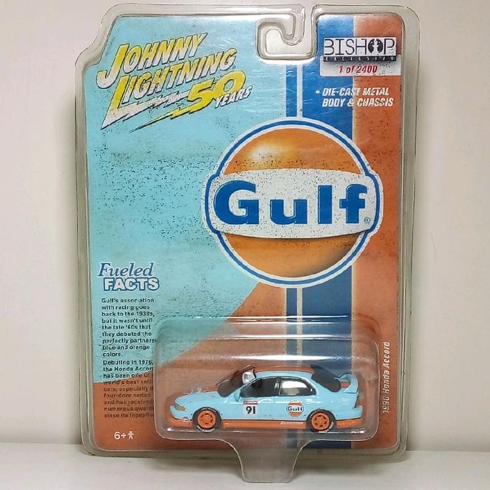 Diecast 1:64 Johnny Lightning Honda Accord Cielo Gulf JL