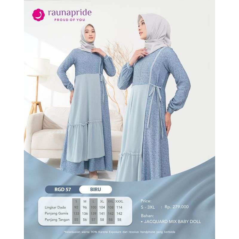 RAUNA GAMIS DEWASA RGD 57 BIRU