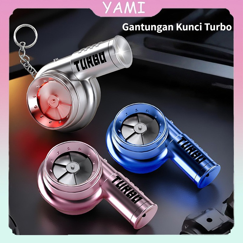 Gantungan Kunci Turbo Kreatif Gantungan Kunci Turbin Bercahaya Gantungan Kunci Mainan Anti-stres