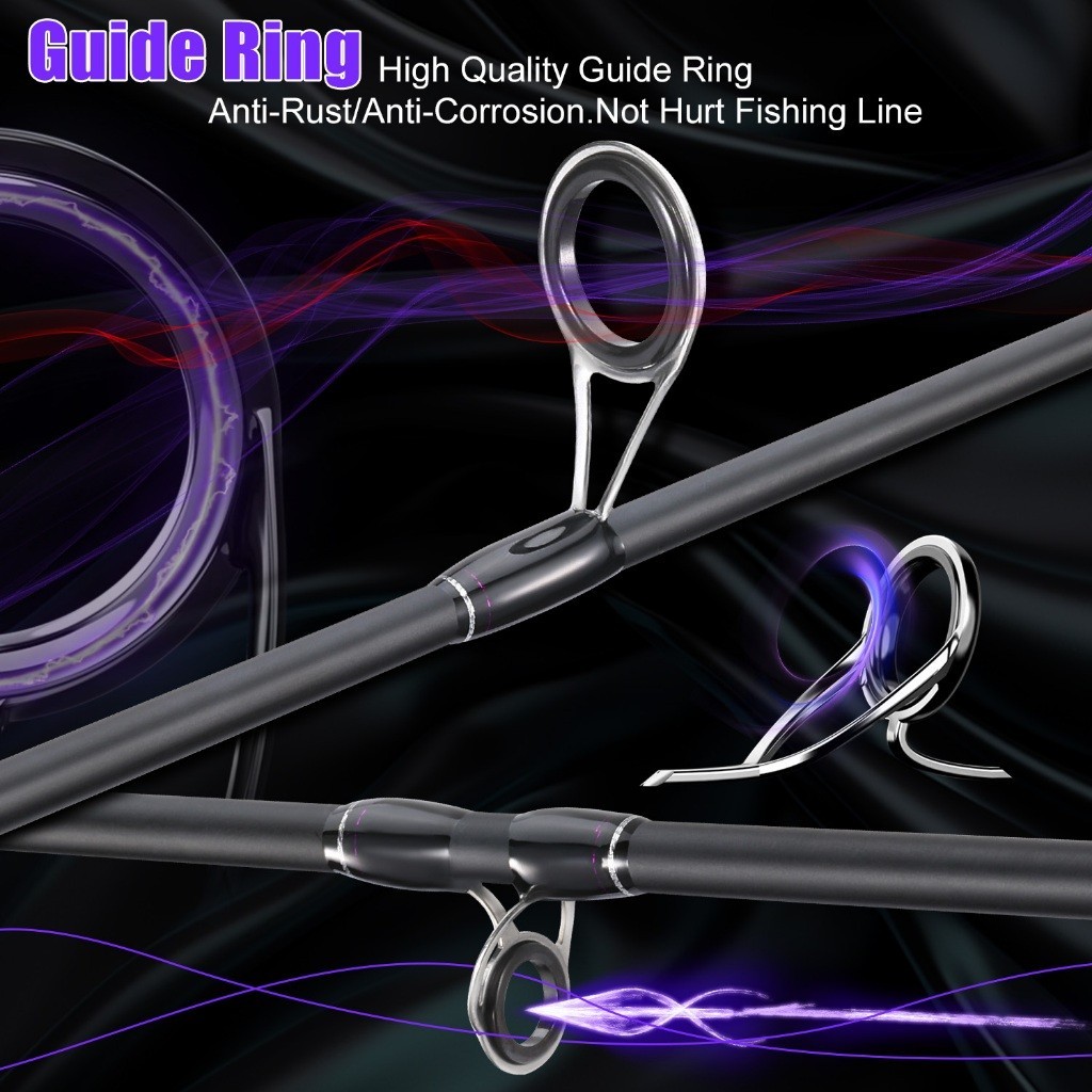 Sougayilang 1.8M Joran Pancing 6-12LB Carbon Fiber Ultralight 2 Bagian Joran BC Spining Rod Pancing